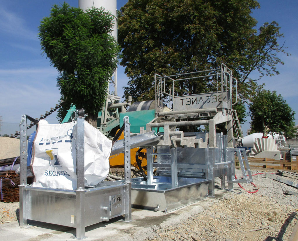 Système de lavage pour benne à béton sur chantier - SECANET + SECALAV + SECATRI - SECATOL